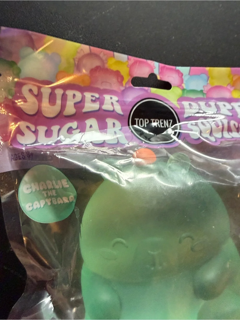 New Squishy Top Trenz Super Duper Sugar Squisher Charlie Capybara Green Squishy